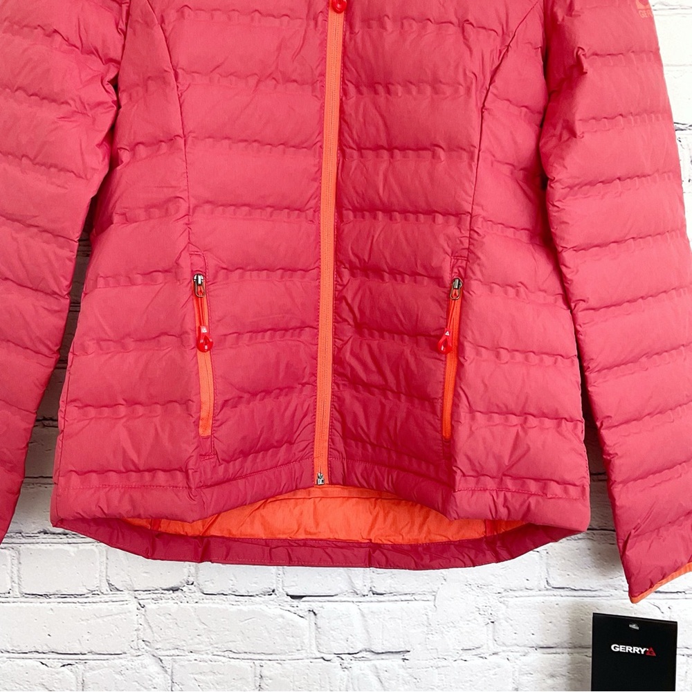New Gerry Miriam Puffer Coat Down Fill Lightweight 650 Sweetheart Red Size Small - Picture 4 of 8